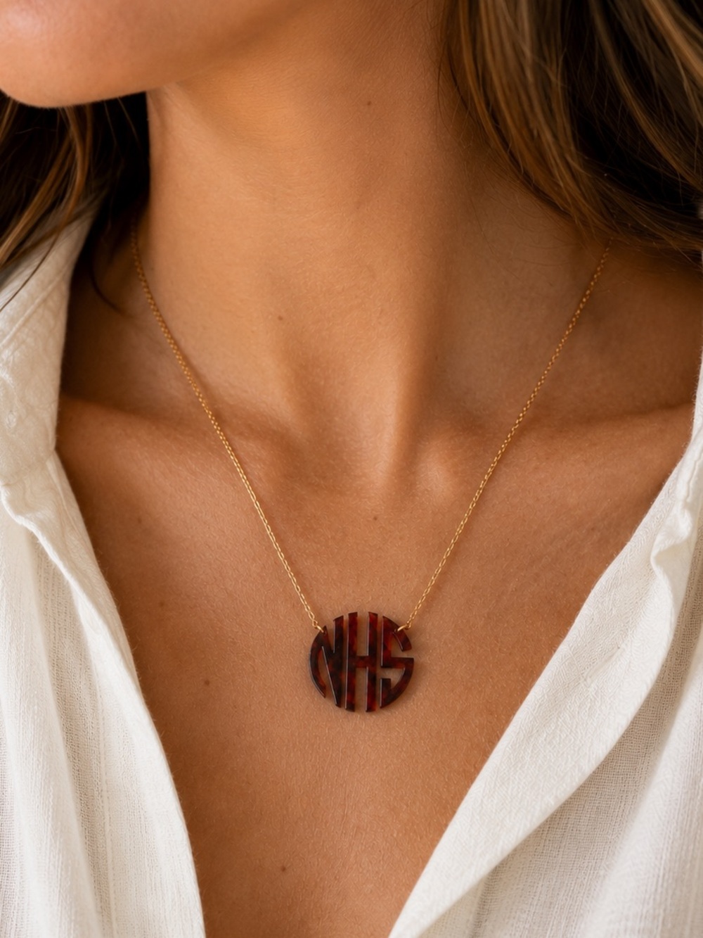 Custom NHS Acrylic Monogram Necklace
